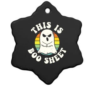 This Is Boo Sheet Ghost Retro Ghost Halloween Ceramic Star Ornament