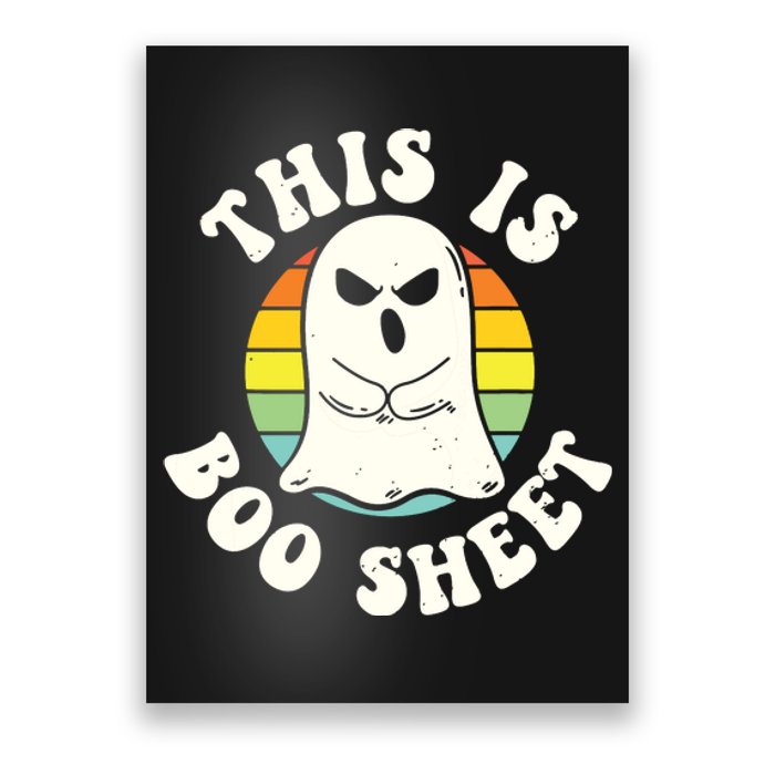 This Is Boo Sheet Ghost Retro Ghost Halloween Poster