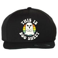 This Is Boo Sheet Ghost Retro Ghost Halloween Wool Snapback Cap