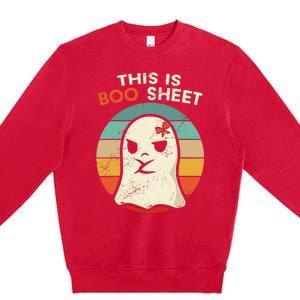 This Is Boo Sheet Funny Halloween Costumes Funny Halloween Premium Crewneck Sweatshirt