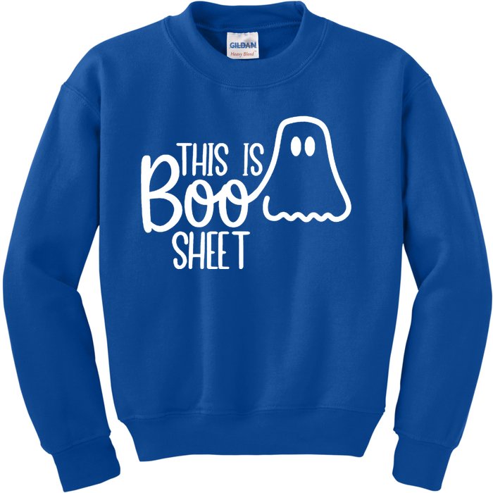 This Is Boo Sheet Ghost Funny Halloween Costume Gift Kids Sweatshirt