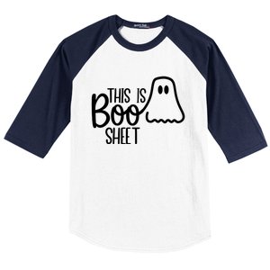 This Is Boo Sheet Ghost Funny Halloween Costume Gift Baseball Sleeve Shirt