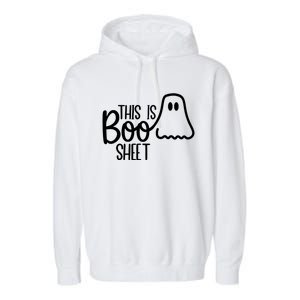 This Is Boo Sheet Ghost Funny Halloween Costume Gift Garment-Dyed Fleece Hoodie