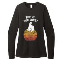 This Is Boo Sheet Ghost Retro Halloween Easy Costume Womens CVC Long Sleeve Shirt