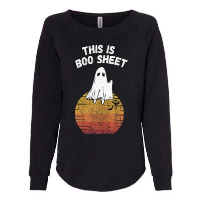 This Is Boo Sheet Ghost Retro Halloween Easy Costume Womens California Wash Sweatshirt