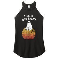 This Is Boo Sheet Ghost Retro Halloween Easy Costume Women's Perfect Tri Rocker Tank