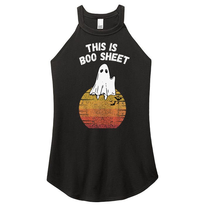 This Is Boo Sheet Ghost Retro Halloween Easy Costume Women's Perfect Tri Rocker Tank