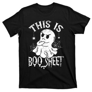 This Is Boo Sheet Spider Decor Ghost Spooky Halloween T-Shirt