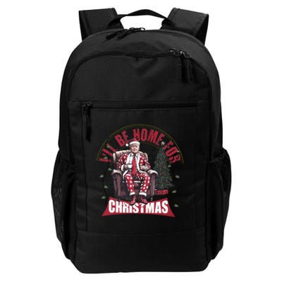 Trump ILl Be Home For Christmas Humorous Trump Christmas Daily Commute Backpack