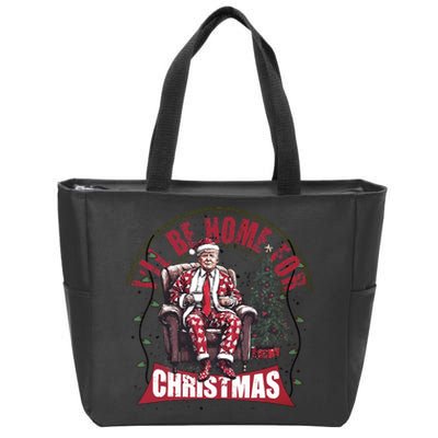 Trump ILl Be Home For Christmas Humorous Trump Christmas Zip Tote Bag