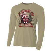 Trump ILl Be Home For Christmas Humorous Trump Christmas Cooling Performance Long Sleeve Crew