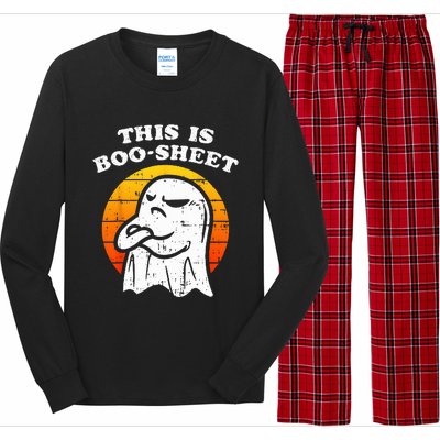 This Is Boosheet Halloween Ghost Funny Long Sleeve Pajama Set