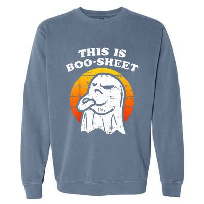 This Is Boosheet Halloween Ghost Funny Garment-Dyed Sweatshirt