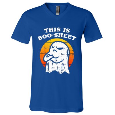 This Is Boosheet Halloween Ghost Funny V-Neck T-Shirt