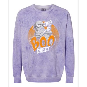 This Is Boo Sheet Funny Halloween Costume Ghost Gift Colorblast Crewneck Sweatshirt