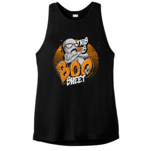 This Is Boo Sheet Funny Halloween Costume Ghost Gift Ladies PosiCharge Tri-Blend Wicking Tank