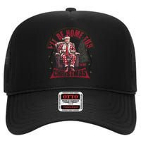 Trump ILl Be Home For Christmas Humorous Trump Christmas High Crown Mesh Back Trucker Hat