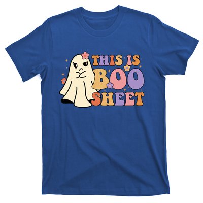 This Is Boo Sheet Ghost Groovy Halloween Costume Gift T-Shirt