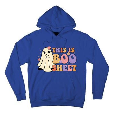 This Is Boo Sheet Ghost Groovy Halloween Costume Gift Tall Hoodie