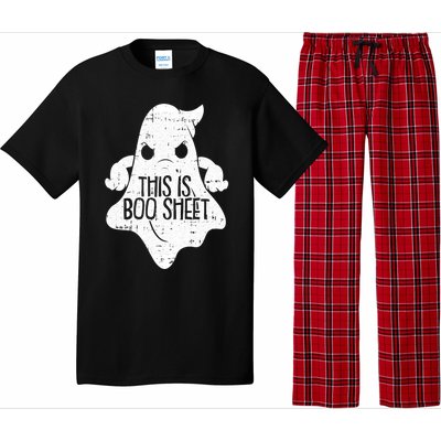 This Is Boo Sheet Lazy Halloween Costume Funny Ghost Pun Gift Pajama Set