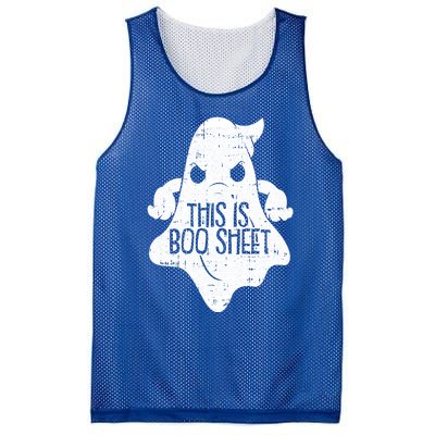 This Is Boo Sheet Lazy Halloween Costume Funny Ghost Pun Gift Mesh Reversible Basketball Jersey Tank