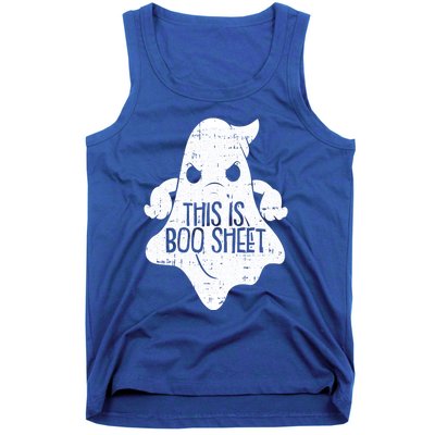 This Is Boo Sheet Lazy Halloween Costume Funny Ghost Pun Gift Tank Top