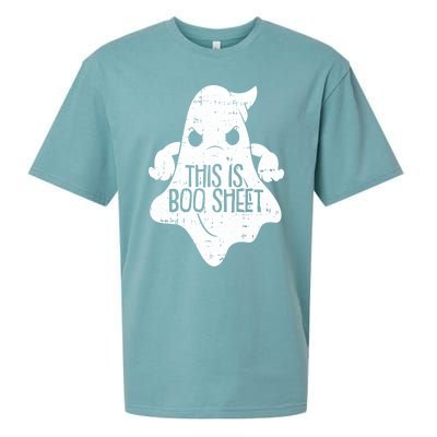 This Is Boo Sheet Lazy Halloween Costume Funny Ghost Pun Gift Sueded Cloud Jersey T-Shirt