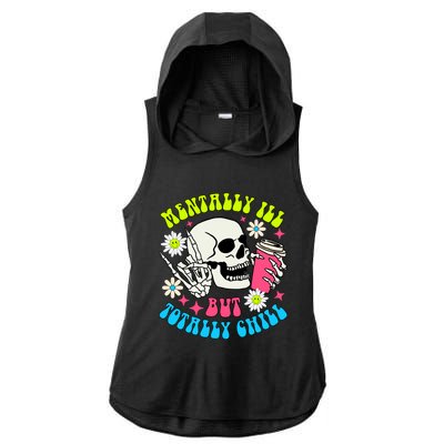 Tally I’Ll But Totally Chill Funny Halloween Skull Coffee Great Gift Ladies PosiCharge Tri-Blend Wicking Draft Hoodie Tank