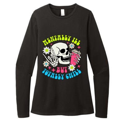 Tally I’Ll But Totally Chill Funny Halloween Skull Coffee Great Gift Womens CVC Long Sleeve Shirt