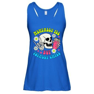 Tally I’Ll But Totally Chill Funny Halloween Skull Coffee Great Gift Ladies Essential Flowy Tank