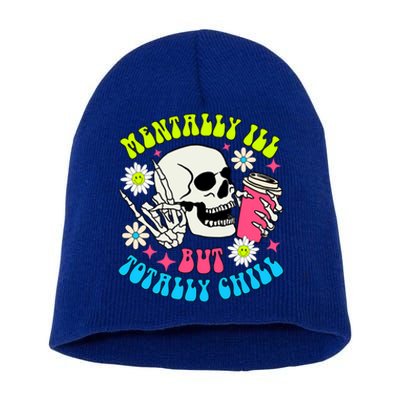 Tally I’Ll But Totally Chill Funny Halloween Skull Coffee Great Gift Short Acrylic Beanie