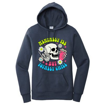 Tally I’Ll But Totally Chill Funny Halloween Skull Coffee Great Gift Women's Pullover Hoodie