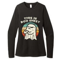 This Is Boo Sheet Ghost Retro Halloween Costume Womens CVC Long Sleeve Shirt