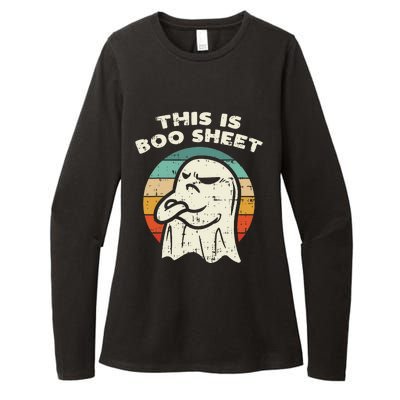 This Is Boo Sheet Ghost Retro Halloween Costume Womens CVC Long Sleeve Shirt