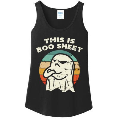 This Is Boo Sheet Ghost Retro Halloween Costume Ladies Essential Tank