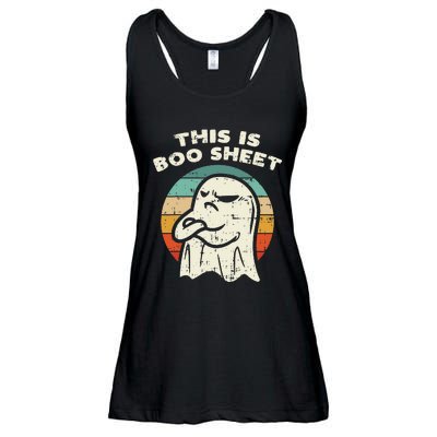 This Is Boo Sheet Ghost Retro Halloween Costume Ladies Essential Flowy Tank