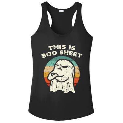 This Is Boo Sheet Ghost Retro Halloween Costume Ladies PosiCharge Competitor Racerback Tank