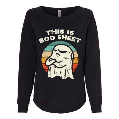 This Is Boo Sheet Ghost Retro Halloween Costume Womens California Wash Sweatshirt