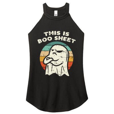 This Is Boo Sheet Ghost Retro Halloween Costume Women's Perfect Tri Rocker Tank