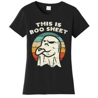 This Is Boo Sheet Ghost Retro Halloween Costume Women's T-Shirt