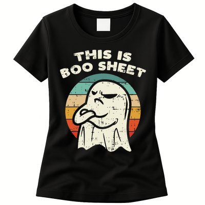 This Is Boo Sheet Ghost Retro Halloween Costume Women's T-Shirt