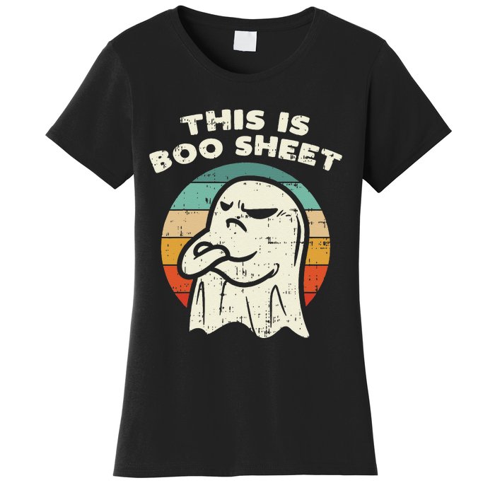 This Is Boo Sheet Ghost Retro Halloween Costume Women's T-Shirt