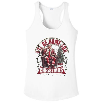 Trump ILl Be Home For Christmas Humorous Trump Christmas Ladies PosiCharge Competitor Racerback Tank