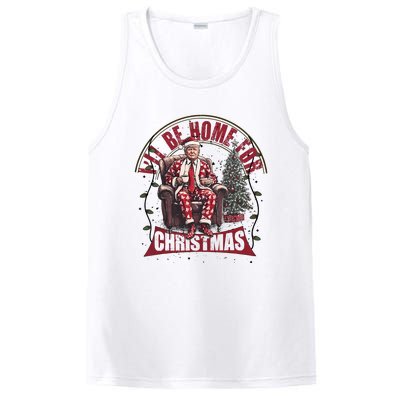 Trump ILl Be Home For Christmas Humorous Trump Christmas PosiCharge Competitor Tank