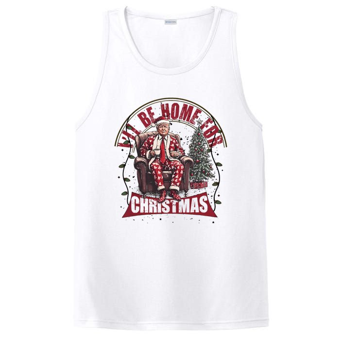 Trump ILl Be Home For Christmas Humorous Trump Christmas PosiCharge Competitor Tank