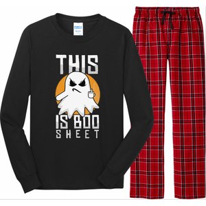 This Is Boo Sheet Trick Or Treat Funny Halloween Long Sleeve Pajama Set