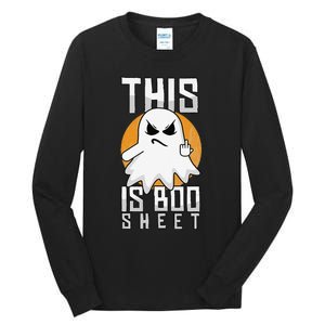 This Is Boo Sheet Trick Or Treat Funny Halloween Tall Long Sleeve T-Shirt