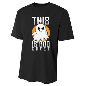 This Is Boo Sheet Trick Or Treat Funny Halloween Performance Sprint T-Shirt