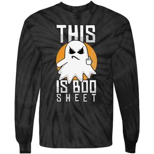 This Is Boo Sheet Trick Or Treat Funny Halloween Tie-Dye Long Sleeve Shirt