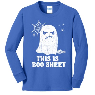 This Is Boo Sheet Ghost Retro Halloween Costume Gift Kids Long Sleeve Shirt